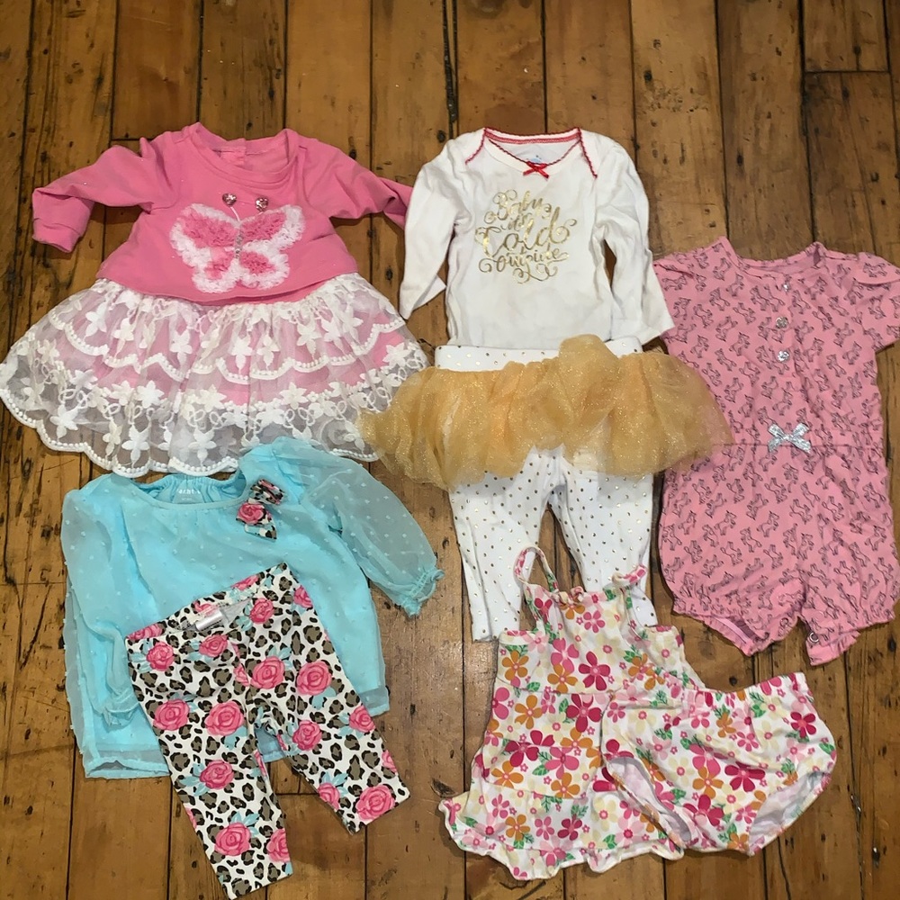 0-3 months girls outfit lot! 5 outfits